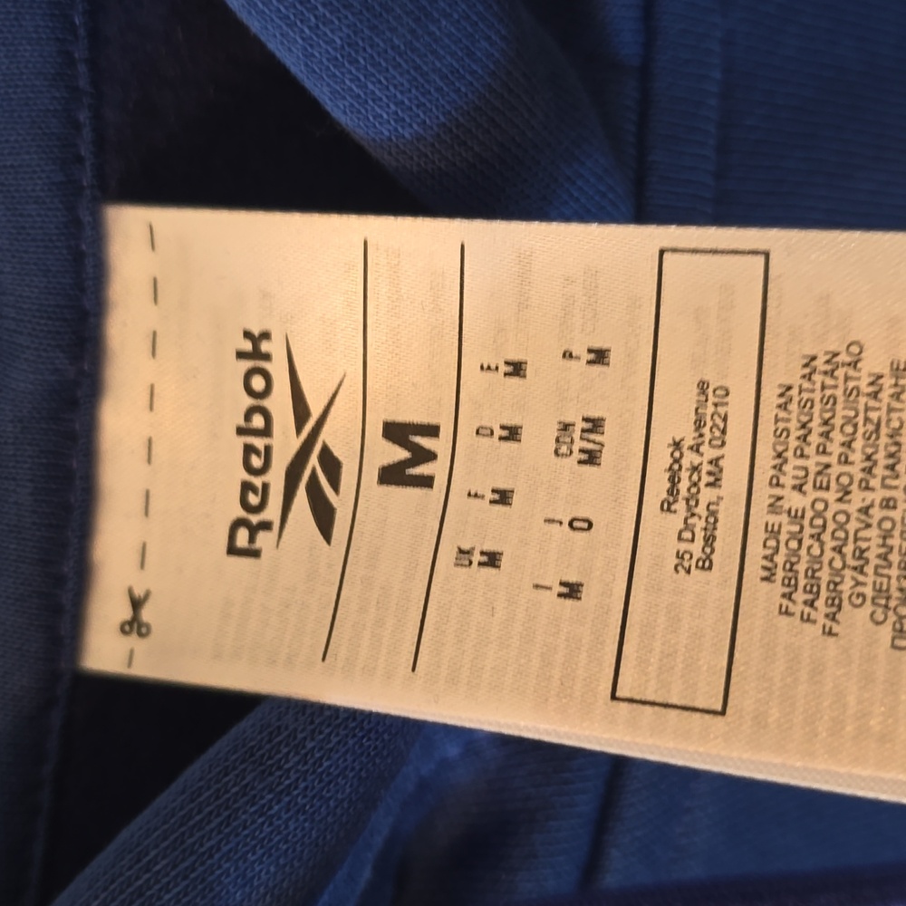 REEBOK BRAND SIGNATURE MEN'S BLUE PULLOVER FLEECE HOODIE SIZE MEDIUM - Picture 5 of 15